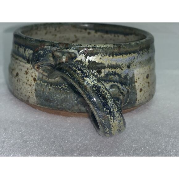 2 Mugs Studio Art Pottery Marked J.P.G. Hand Thrown Abstract Design Stoneware - Picture 2 of 14